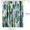 Americanflat 71x74 Shower Curtain - Purple Abstract Design - Watercolor Strokes by Lisa Nohren